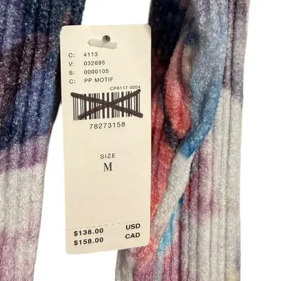 Anthropologie Pilcro Purple Floral Ribbed Velvet Shirt Women's M Mock Neck NEW - Picture 5 of 7